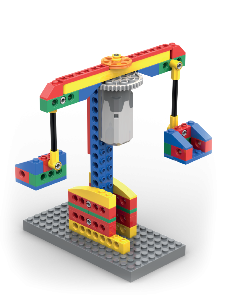 A child building an engineering model at a Young Engineers club